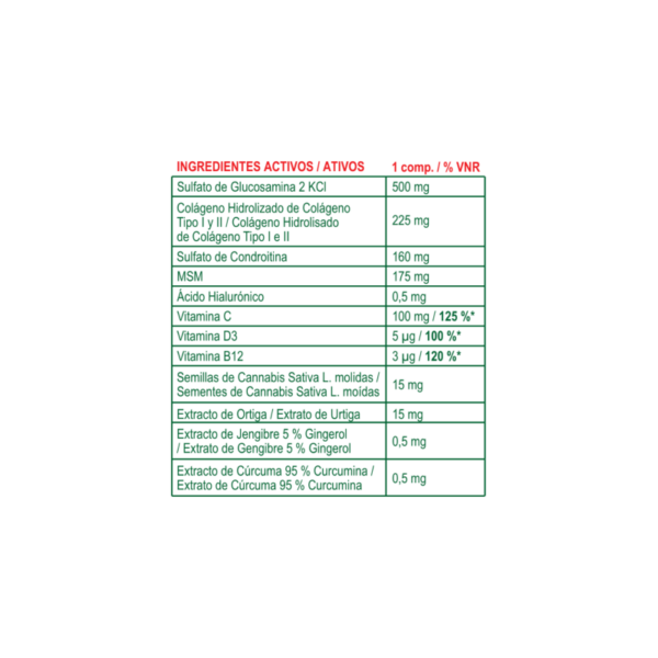 ARTHROCANN COLÁGENO VITAMIN COMPLEX – 60comp - Imagen 2